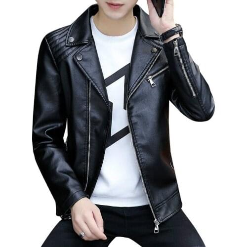 Mens Leather Jacket Winter Male Outwear Motorcycle Faux Leather Coats Fashion Biker Vintage Leather Jackets mens Clothing