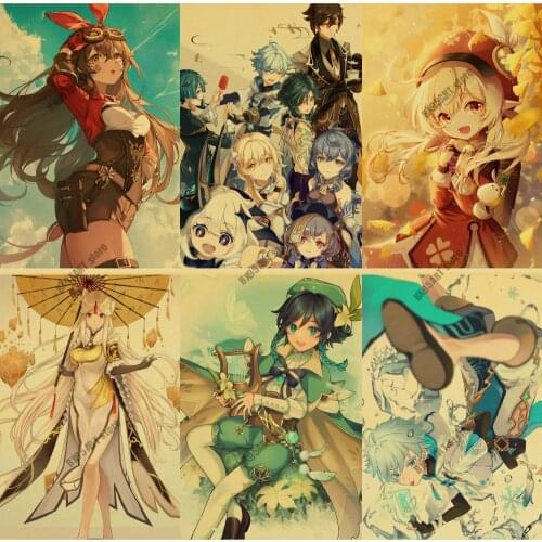 Genshin Impact Anime Diamond Painting Cross Stitch Kits Full Drill Embroidery Diamond Mosaic Wall Art Room Decoration Gift