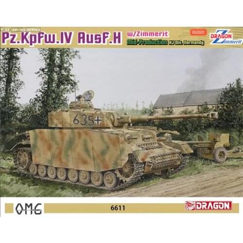 DRAGON 1/35 6611 Model Kit Pz.Kpfw.IV Ausf.H w/Zimmerit Mid-Production+Bonus:Magic Track