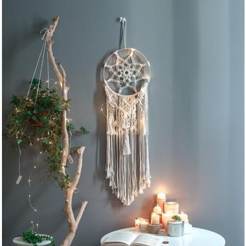 Nordic Dream Catchers Tapestry Mandala Macrame Room Decoration Tarot Boho Wind Chimes Wall Hanging Nursery College Dorm Decors