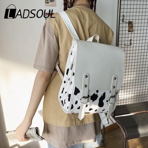 Ladsoul New Female Casual PU Backpack Backpacks Travel Fashion Backpack Women Backpacks Women Leather Cute Zebra Backpack