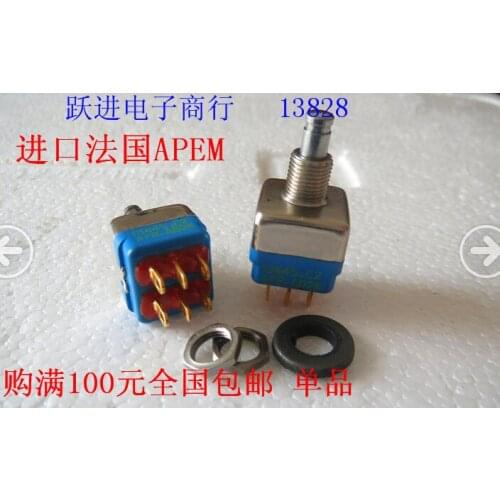 Original new 100% high quality 13445.C2 APR.AD2K reset switch gold-plated 6pin button switch opening 6.3MM