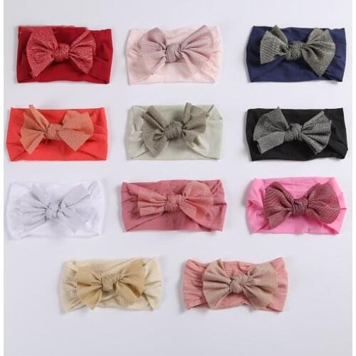 1 PCS Baby Girl Headband Infant Hair Accessories velvet Bows Newborn Headwear Rabbit Ear Headwrap Gift Toddlers Bandage Ribbon