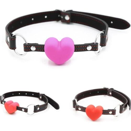 Adjustable Bondage Restraints Stuffed Straps Silicone Ball Mouth Gag Sex Toy Adjustable Sex Toy Mouth Gag sex toys for women