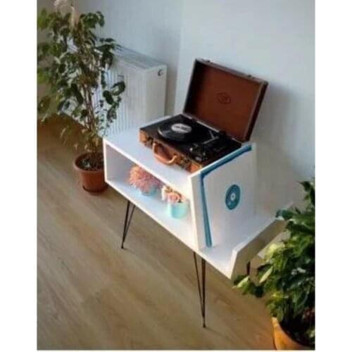 Retro pickup Bookshelf Table bookshelp Table For gramophone Moodern Retro Table Modern library 2021 wooden tables