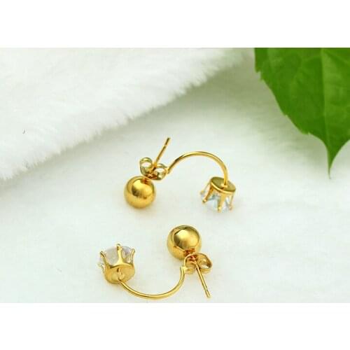 Fansheng different size bead Earrings for women / Girls crystal earring fashion jewelry