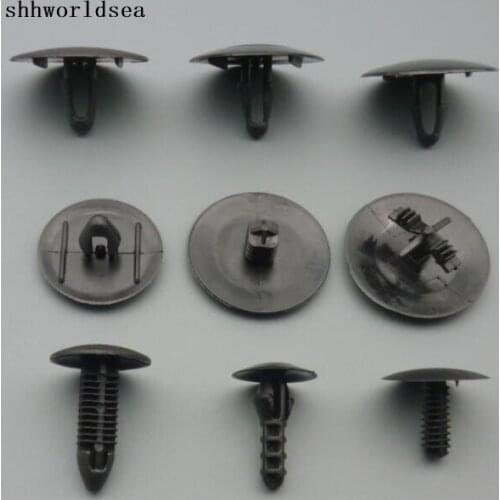 Shhworldsea 500pcs auto clip fasteners hood insulation,trim panel retainer for nissan for toyota for honda