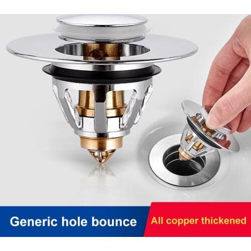 Kitchen Floor Drain Plug Wash Basin Spring Core Press Type Stainless Steel Flap Plate Drainer Launching Device Kitchen Floor Dra