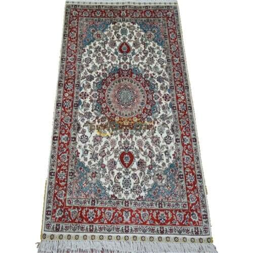 Double Knots Handmade Persian Silk Carpets Traditional Oriental Rugs