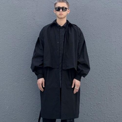 Streetwear Black England Style Fashion Shirt Men