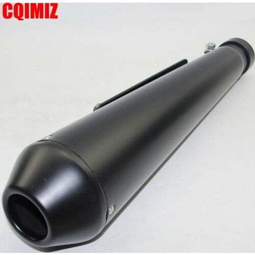 Universal Black Cone Mufflers Silencer Reverse Cone Exhaust Pipe Muffler Silencer For Harley Cafe Racer Bobber