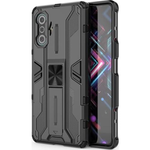 Fall Protection Armor Phone Case for Xiami POCO F3 GT F 3 5G Pocophone F3 Kickstand Back Cover Coque Funda