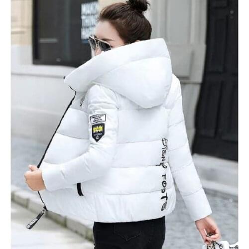 5XL 2020 Winter Women Hooded Down Jacket Casual Long Sleeve Zippers Short Outerwear Female Korean Warm Down Coat Tops Plus Size