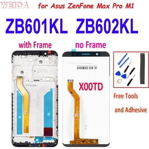 AAA+ LCD for Asus ZenFone Max Pro M1 ZB601KL ZB602KL X00TD LCD Display Touch Screen Glass Digitizer Assembly with Frame Tools