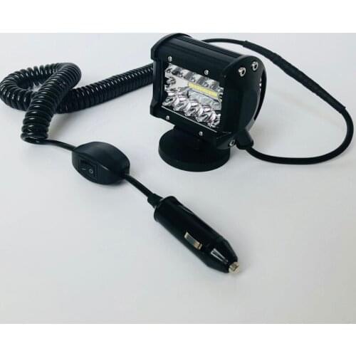 12v 24v 60w Spot/Flood Combo Led Car headlight Magnet Mounting bracket Offroad 4x4 work light Truck fog lamp Portable Camp light