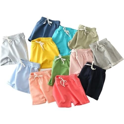 2020 Summer childrens clothing Cheap Casual Girls/Boys Shorts Colors Kids Trousers Baby Toddlers Clothes Beach shorts FOR 3-8 Y