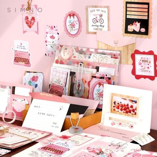 4 types of creative animation note material background paper decoration school stationery