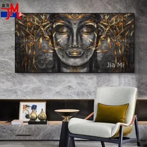 Abstract Buddha Statue Golden Leaf 5D Diamond Painting Religious Diy Cross Stitch Mosaic Home Decor Art Full Drill Embroidery