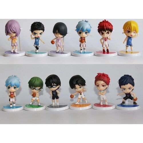 Anime Kurokos Basketball Action Figure Pendant Keychain Kuroko Tetsuya Kagami Taiga PVC Mini Model Toy Gifts Full Set
