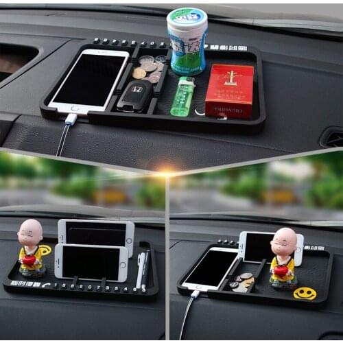 Rundong Anti-skid Cushion Car Mobile Phone Anti-skid Double-slot Vehicle Navigation Frame Cushion R-1029BY