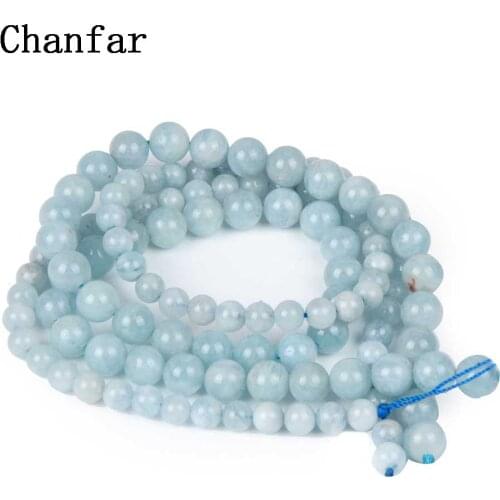 Aqua Stone Semi-precious Stone Beads Women Jewelry DIY Fashion Making Beads 6 8mm