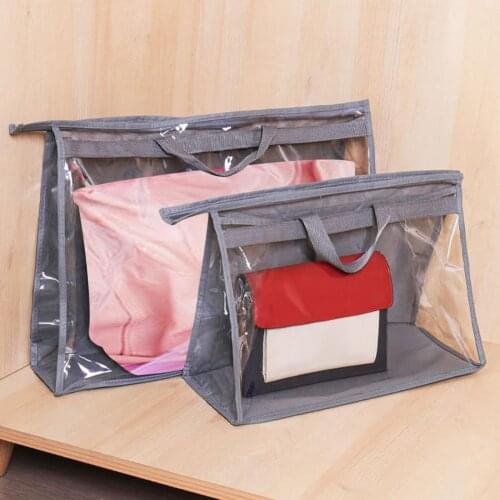 Household Wardrobe Transparent Moisture-proof Dustproof Handbag Storage Bag