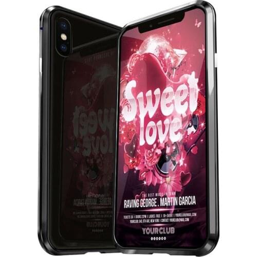 100PCS Multi Magnetic Generation 2 Adsorption Tempered Glass Cover for iPhone 6 7 8 X XR XS MAX Case By Free DHL