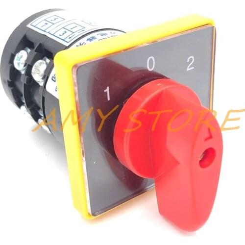 HZ5B-10/D008.2 AC-15 3KW Ui 380V Ith 10A (1-0-2) 3 Position Rotary Cam Changeover Universal Switch