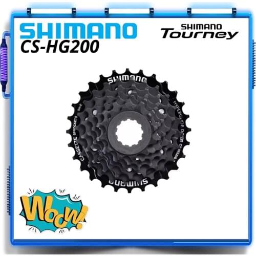 SHIMANO Tourney MTB Bicycle Transmission Parts CS-HG200-7/8 Cassette Bike Freewheel Cassettes 12-32T 7S/8S Speed Bike