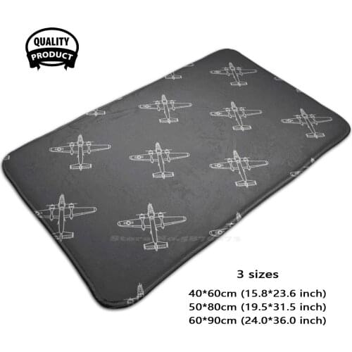 B - 25 Mitchell Pattern Door Mat Foot Pad Home Rug B25 Mitchell B 25 B 25 Mitchell Ww2 North American Aviation Wwii Warbird