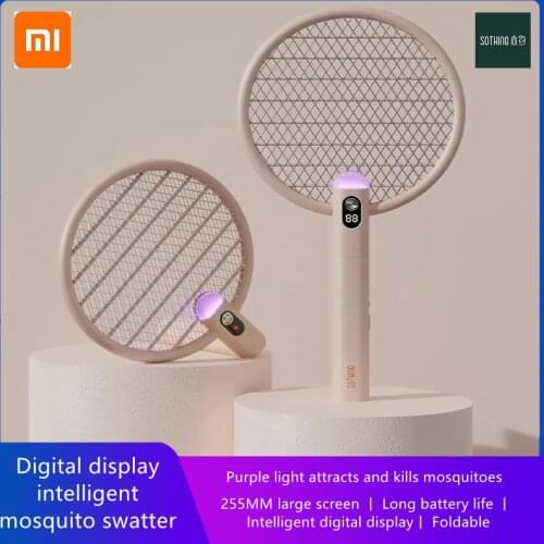 Xiaomi Youpin Electric Fly Swatter Killer with UV Light USB Rechargeable LED Light Summer Mosquito Catcher Racket Insect Killer