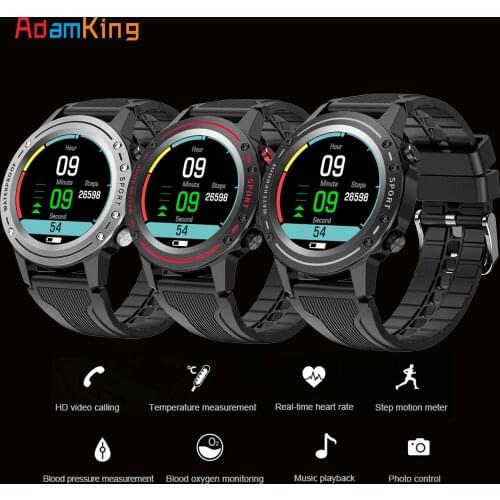 2021 Men Smart Watch Multifunction Blue Tooth Call Temperature Detection Women Smartwatch Health Sports Fitness IP68 Waterproof