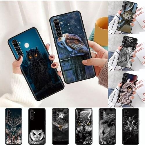 Animal Bird Owl Night Phone Case for Realme 6 7 5 Pro C3 8 C21 XT C11 C15 C20 X50 X50Pro 5G 7i GT Neo TPU Cover Soft Capas