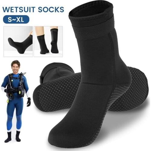 3mm Neoprene Diving Socks Boots Water Shoes Anti Slip Beach Warm Wetsuit Shoes Snorkel Surfing Swim Socks for Men Women