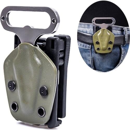 Stainless Steel Wrench Bottle Opener Key Chain Ring Crowbar Pry bar EDC Tools with Sheath Belt Buckle