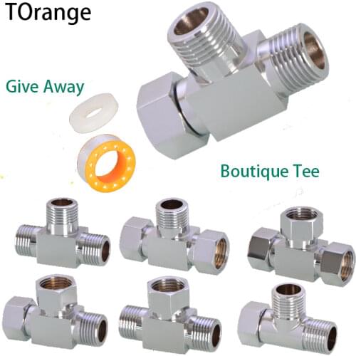 One In and Two Out Water Distribution Valve Three Way Faucet One Minute Two Way Elbow with Internal External Wire Splitter Joint