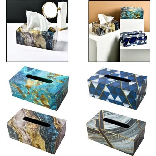 Retro Office Tissue Box Cover Towels Paper Napkin Holder Dispenser Decor