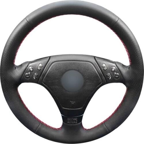 Hand-stitched Diy Black PU Artificial Leather Car Steering Wheel Cover for BMW E36 E46 E39 Accessories