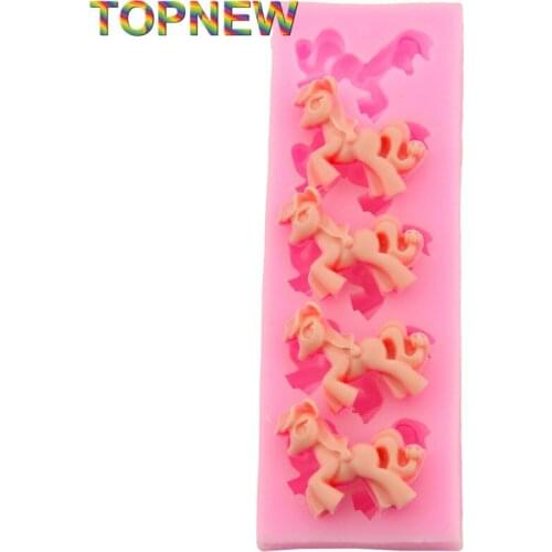 Pony Silicone Mold Fondant Cake Decorating Tools Candy Jelly Chocolate Mould 1827