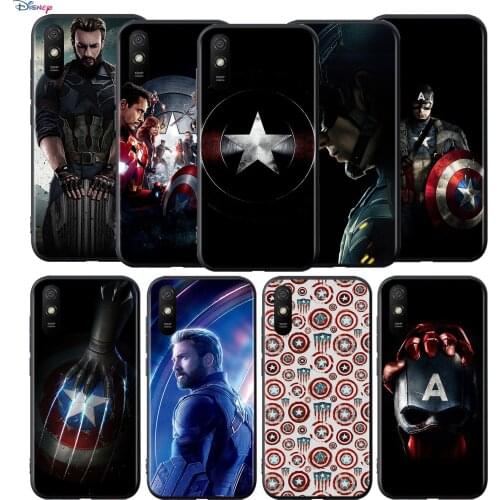 Silicone Cover Captain America Marvel For Xiaomi Redmi 9T 9 9C 9A 9AT 9i 8 8A 7 6 Pro 7A 6A 5 5A 4X Plus Phone Case