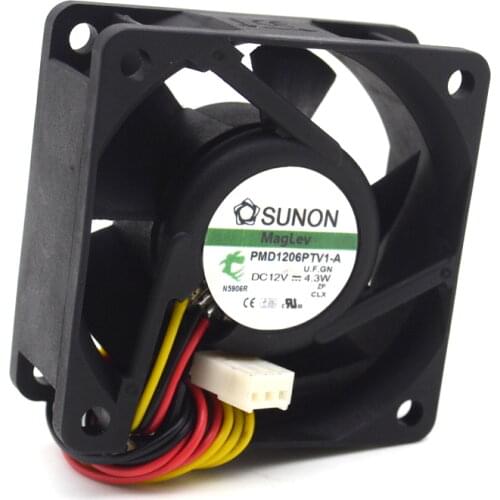 SUNON cooling fan 60mm 6025 60*60*25MM PMD1206PTV1-A 12V 4. 3W
