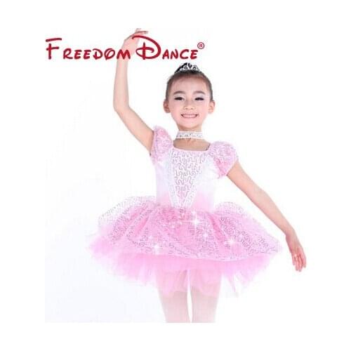 Sparkling Rhinestone Illusion Tulle Party Formal Dress Girls Party Dresses Pink Ballet Dance Dress Performance Stage Dress