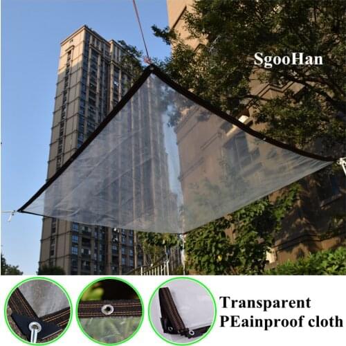 0.12mm Plastic Rainproof Cloth Transparent Film Garden Balcony Tarpaulin Greenhouse Succulent Plants Keep Warm Waterproof Canopy