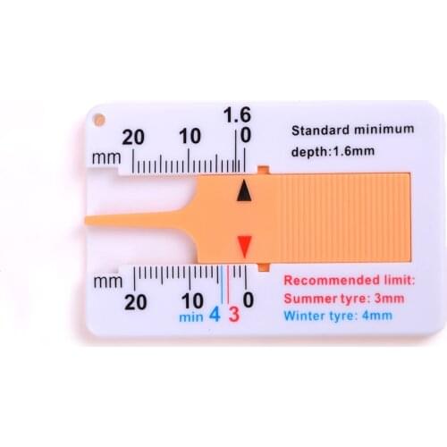 1Pcs Tyre Tread Depth Gauge Car Motorcycle Trailer Van Wheel Measure Tool Brand New High Quality