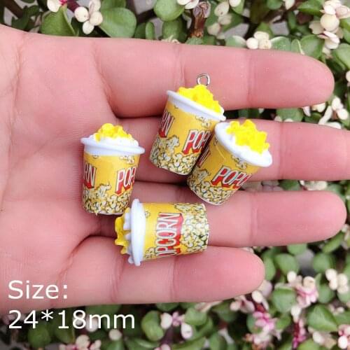 10pcs/Pack Popcorn Resin Charms for Earring Key Chain Necklace Pendant jewelry Findings Making
