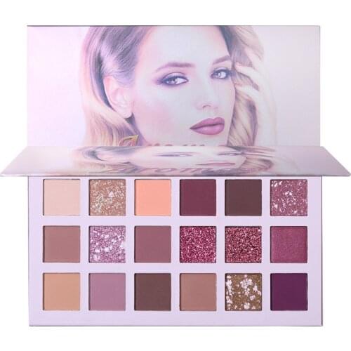 18-color Scented New Nude Eyeshadow Palette, Long Lasting, Multi-color Reflective, Matte Glitter, Eyeshadow Makeup Palette