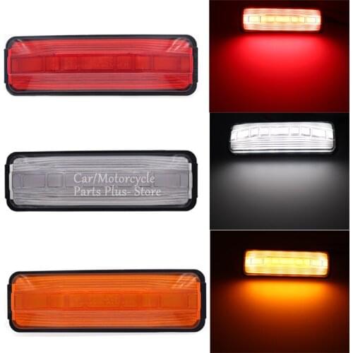 2Pcs Car Bus Truck Trailer Lorry Side Marker Indicator Light Side Lamp 3 Color Trailer Rear Tail Stop Turn Light 12V 24V 18 ​LED