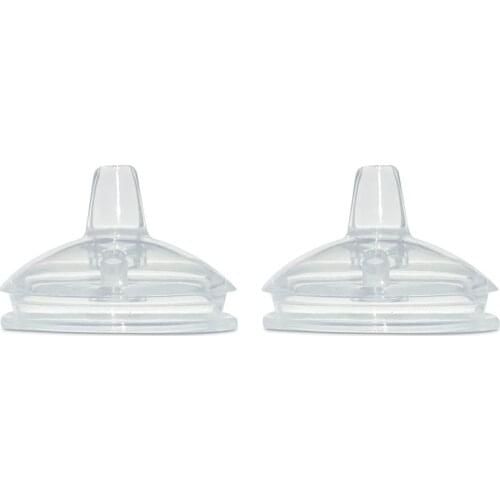 2pcs Sippy Spout Nipples for Comotomo Baby Bottle and for Mason Baby Bottle Easy To Clean Spill-Proof, 7CM Diameter