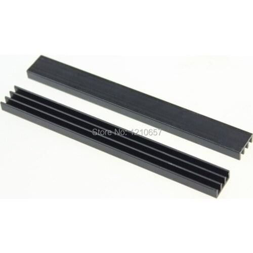 50 pieces lot Black 100x11x5mm IC Heat Sink Aluminum 100*11*5MM Cooling Fin