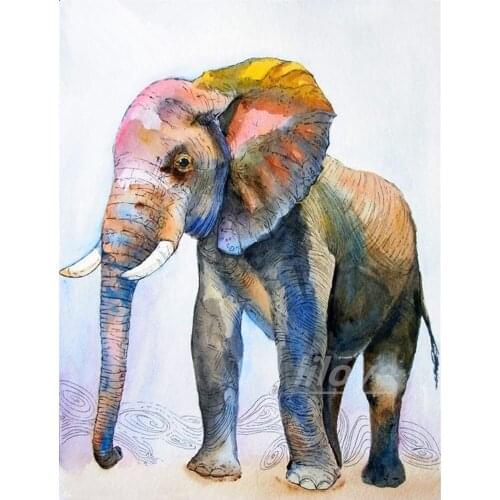 5D DIY Diamond Painting Animal Elephant Full Square/Round Art Pictures 3D Embroidery Mosaic Cross Stich Kit Stickers Decor DF558